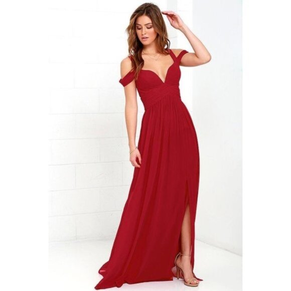 Lulus Dresses & Skirts - Gorgeous and Elegant Lulu's Red Wine Gown
